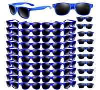 Lot de 5/60 paires de lunettes de soleil pour enfants&Adultes, couleurs fluo, protection UV400, parfaites pour anniversaire, plage, piscine et fêtes d'été, cadeaux de fête (5, Style Bleu Marine)