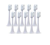 Lot de 5/8/10 têtes brosse à dents rechange, compatibles avec les brosses électriques soniques Xiaomi T300 et T500 (embouts souples)(10 white soft)