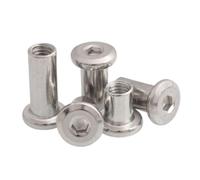 Lot de 5 à 10 écrous à tête plate à six pans creux en acier inoxydable 304, M3, M4, M5, M6, for meubles, connecteur, manchon de joint, écrou borgne, vis(M6x70 5pcs)