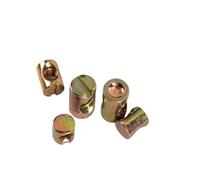 Lot de 5 à 10 écrous de meubles en acier M5 M6 M8, boulons cylindriques, chevilles, trou transversal, écrou encastré(M5X10 10PCS)