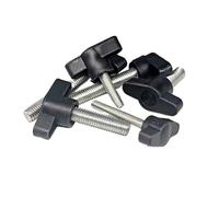 Lot de 5 à 10 vis à oreilles en nylon M4 M5 M6 M8 type S, tête en plastique, boulon en bakélite, bouton papillon(25mm,M5 5pcs)