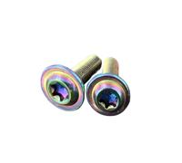Lot de 5 à 10 vis Torx à six lobes en acier inoxydable plaqué or arc-en-ciel M3 M4 M5 M6 avec collier de serrage(Rainbow,X 20MM_M3 10PCS)