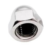 Lot de 5 à 100 écrous borgnes à tête hexagonale en acier inoxydable 304 A2-70, M3, M4, M5, M6, M8, M10, M12, M14, M16, couvercle décoratif, demi-cercle(M4 100pcs)