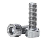 Lot de 5 à 100 vis à tête cylindrique hexagonale en acier inoxydable DIN912 M1.4 M1.6 M2 M2.5 M3 M4 M5 M6 M8 A2-70 304(X10mm,M2.5 50pcs)