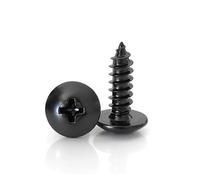 Lot de 5 à 100 vis autotaraudeuses à tête bombée cruciforme en acier inoxydable 304 noir M3 M4 M5 M6(M4x6mm-50pcs)