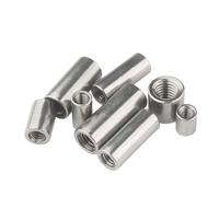 Lot de 5 à 20 écrous de connexion cylindriques M3 M4 M5 M6 M8 M10 M12 M14 en acier inoxydable 304, écrous de couplage for colonne ronde épaisse(OD6xM4x20 (10pcs))