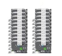 Lot de 5 à 20 paquets de 18 mm TZe241 compatibles avec les rubans TZe TZe-241 TZe141 TZe441 TZe541 TZe641 TZe741 pour étiqueteuse Brother PT (noir sur blanc)