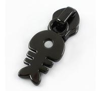 Lot de 5 à 30 curseurs de fermeture éclair en nylon 5# pour sacs à coudre, sacs à main, vêtements décoratifs, kit de réparation de vêtements (noir, argenté 10 pièces_FORNYLON)