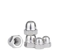 Lot de 5 à 30 écrous à tête hexagonale en acier inoxydable 304, M3, M4, M5, M6, M8, M10, écrous bombés décoratifs hexagonaux en demi-cercle(M3-30pcs)