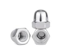 Lot de 5 à 30 écrous bombés hexagonaux décoratifs en acier inoxydable 304, M3, M4, M5, M6, M8, M10(M5-30pcs)