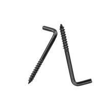 Lot de 5 à 40 vis à crochet en L plaquées noires for suspension - M2.4 à M4.7 - Supports de plafond robustes(4.7x70mm 5pcs)