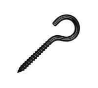 Lot de 5 à 50 crochets à vis for plafond, en acier zingué noir, n° 1 à 16, for suspension de luminaires et de plantes.(NO.2 50pcs)