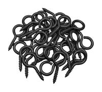 Lot de 5 à 50 crochets à vis pour usage intensif 12 14 16 zingués noirs 1 à 5 petites vis à oeillet en métal pour accrocher des lumières Bijoux DIY (No.1 50pcs)