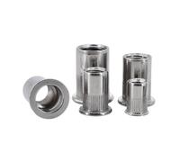 Lot de 5 à 50 écrous à riveter plats M3 M4 M5 M6 M8 M10 M12, filetage métrique, en acier au carbone/inoxydable, aluminium, métal, écrous de serrage(304 Stainless Steel,M12 (5Pcs))