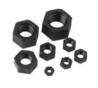 Lot de 5 à 50 écrous hexagonaux en nylon noir ou blanc, M2, 0,5, M3, M4, M5, M6, M8, M10, M12, M14, M16, M18 et M20.(Black Color,M14 (10pcs))