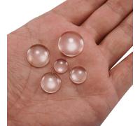 Lot De 5 À 50 Pièces,8,10,12,14,16,18,20,25,30mm,Cabochon Rond En Verre Transparent,Cabochon Transparent Pour Bricolage,Fournitures De Fabrication De Bijoux