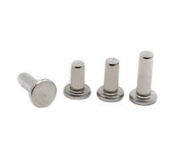 Lot de 5 à 50 rivets percussion solides en acier inoxydable 304, M2, ., M3, M4, M5, M6, tête plate ronde, GB109 lingli(M2 50pcs,6mm)