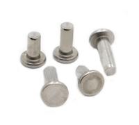 Lot de 5 à 50 rivets tête ronde plate en acier inoxydable 304 GB109 M2 M3 M4 M5 M6 A2-70, solides auto-enfichage lingli(M2 50pcs,8mm)