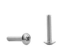 Lot de 5 à 50 vis à métaux à tête bombée cruciforme M2 M2.5 M3 M4 M5 M6 en acier inoxydable 304(10mm,M2.5 50pcs)