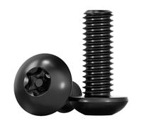 Lot de 5 à 50 vis à tête cylindrique Torx M3 M4 M5 M6 M8 en acier inoxydable avec six lobes noirs, antivol, inviolables(M5x20 10pcs)