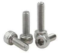 Lot de 5 à 50 vis à tête hexagonale Allen en acier inoxydable 304 A2-70, M1.4, M1.6, M2, M2.5, M3, M4, M5, M6, M8, L = 2 à 80 mm(3mm,M3 (50pcs))