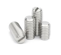 Lot de 5 à 50 vis sans tête à tête plate fendue en acier inoxydable 304, M1.2, M1.4, M1.6, M2, M2.5, M3, M4, M5, M6, M8, M10, M12, GB73(2mm,10pcs M5)