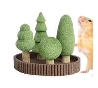 Lot de 5 à mâcher pour animaux de compagnie sur le thème de la jungle | Décoration réaliste d'habitat pour animaux de compagnie, compagnon de jeu pour lapins, chinchilla, écureuils, gerbille