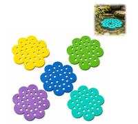 Lot de 5 Abreuvoir pour abeilles et Insectes, îlots flottants design | avec Îlot Flottant et Plateforme d'Atterrissage, Point d'eau pour Jardin Adapté aux Abeilles Papillons Bourdons et Guêpes