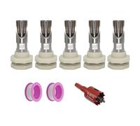 Lot de 5 abreuvoirs automatiques en acier inoxydable robuste pour cochons et chèvres avec connecteurs
