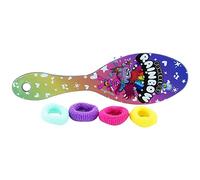 Lot de 5 accessoires à cheveux Disney Trolls, brosse à cheveux pour enfants avec 4 chouchons, accessoires pour cheveux pour filles, durables et réutilisables, taille 17,5 cm (brosse à cheveux avec