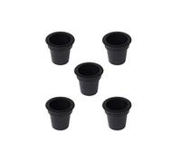 Lot de 5 accessoires porte-objets Pot, Plastique noir Noir