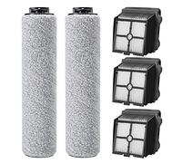 Lot de 5 accessoires pour aspirateur eau et poussière Tineco iFloor3 / Floor One S3 - Pièces de rechange - Contient 2 rouleaux de brosse et 3 filtres HEPA
