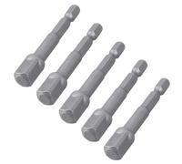 Lot de 5 adaptateurs de clé à douille vers adaptateur hexagonal carré 6,35 mm vers clé à douille 6,35 mm Extension de connexion Application manuelle