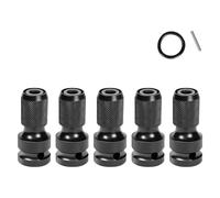Lot de 5 adaptateurs de douille à dégagement rapide 1/2" carré vers 1/4" pour clés à chocs et porte-embouts
