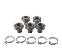 Lot de 5 adaptateurs de tuyau de vidange de piscine avec collier de serrage pour série Coleman P6, raccord en plastique pour vidange rapide et changement d'eau, compatible avec les modèles P6A1420