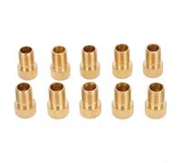 Lot de 5 adaptateurs de valve de vélo en cuivre pour Presta et Dunlop vers pompe à essence de voiture, doré (10 pièces)