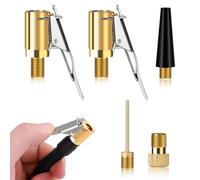 Lot de 5 Adaptateurs de Valve & Embouts de Gonflage pour Pompe à Air Bosch EasyPump - Compatible Pneus de Voiture, Vélo & Ballons - Accessoires Pompe à Air pour Auto, Moto, Bateau à Chambre à Air