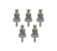 Lot de 5 adaptateurs d'extension Luer Lock pneumatique en acier inoxydable, connecteur de seringue fileté en métal, connecteur Luer Lock mâle vers femelle, 1/5/10 pièces