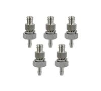 Lot de 5 adaptateurs d'extension Luer Lock pneumatique en acier inoxydable, connecteur de seringue fileté en métal, connecteur Luer Lock mâle vers femelle, 1/5/10 pièces