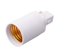 Lot de 5 adaptateurs G24 à 2 broches vers E27 ES - Convertit les luminaires de base G24 pour accepter la norme pour les ampoules à vis Edison (1 pièce)