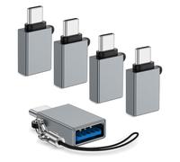 Lot de 5 adaptateurs USB C vers USB, USB A 3.0 femelle vers USB-C mâle, convertisseur OTG de type C Thunderbolt 5/4 pour MacBook Pro, iPad, Samsung Galaxy, iPhone 17-15 et autres appareils USB de type