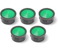 Lot de 5 aérateurs de robinet, filetage femelle - Pièces de rechange - Adaptateur de filtre - Bec mousseur - Aérateurs d'évier de cuisine - Accessoires de robinet d'économie d'eau (20,9 x 18 mm)