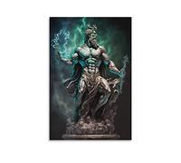 Lot de 5 affiches sur toile représentant les dieux de la mythologie grecque - Décoration d'intérieur - 20 x 30 cm