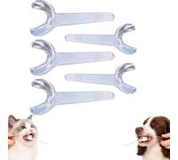 Lot de 5 aides au brossage des dents pour chiens et chats, kit de nettoyage des dents pour animaux de compagnie, ouvre-bouche dentaire, maintient les lèvres pour un accès clair aux dents
