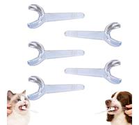 Lot de 5 aides au brossage des dents pour chiens et chats, ouvre-bouche pour chien, kit de nettoyage des dents pour animaux de compagnie, outils d'aide au nettoyage des dents réutilisables