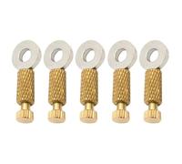 Lot de 5 aiguilles à badigeonner le cuir pour loisirs créatifs, outil de verrouillage à position fixe avec base antidérapante moletée, longueurs de 12 mm et 18 mm pour bord de cuir de 0 à 12 mm