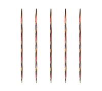 Lot de 5 aiguilles à tricoter en bois colorées à double pointe pour tisser pull, couverture, écharpe, chapeau, chaussettes, sac, aiguilles à double pointe
