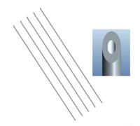 Lot de 5 aiguilles de pêche creuses en acier inoxydable pour une pénétration rapide des appâts, outils de montage à vis sans fin argentés, compatibles avec équipement de vers de terre