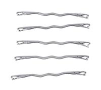 Lot de 5 Aiguilles de Réparation pour Machine à Tricoter, Aiguilles de Réparation à Double extrémité en Acier Inoxydable, Aiguilles à Tricoter, à Tisser, à Enfiler, à Coudre,