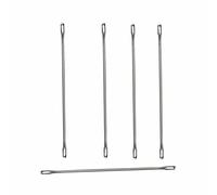 Lot de 5 aiguilles de transfert à double chas pour machine à tricoter standard Argenté 4,5 mm
